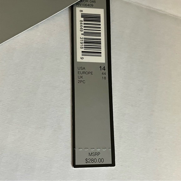 TAHARI Arthur S Levine SUIT COAT & PANTS GREY WITH WHITE PIN STRIPES SIZE 14 NWT - Picture 14 of 15